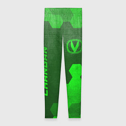 Леггинсы женские Changan - green gradient вертикально, цвет: 3D-принт
