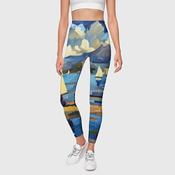 Леггинсы женские Средиземноморский пейзаж, цвет: 3D-принт — фото 2