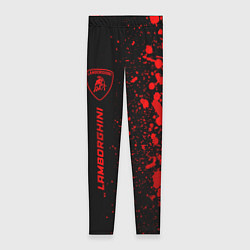 Леггинсы женские Lamborghini - red gradient по-вертикали, цвет: 3D-принт