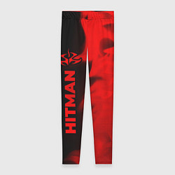 Леггинсы женские Hitman - red gradient по-вертикали, цвет: 3D-принт
