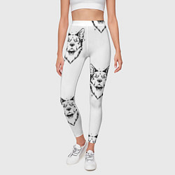 Леггинсы женские Голова собаки, цвет: 3D-принт — фото 2