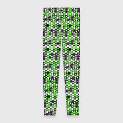 Леггинсы женские Киберпанк шестиугольники зелёные, цвет: 3D-принт