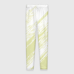 Леггинсы женские The color is white and yellow, цвет: 3D-принт