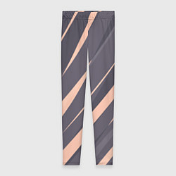Леггинсы женские Перламутровый серый полосы, цвет: 3D-принт