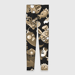 Леггинсы женские Растения против зомби в бежевом цвете, цвет: 3D-принт