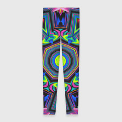 Леггинсы женские Оптический узор неоновые краски, цвет: 3D-принт