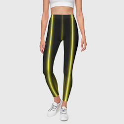 Леггинсы женские Neon yellow, цвет: 3D-принт — фото 2