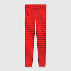 Леггинсы женские Красный полосатый, цвет: 3D-принт