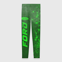 Леггинсы женские Ford - green gradient по-вертикали, цвет: 3D-принт