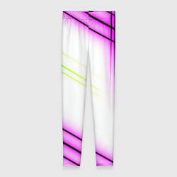Женские легинсы Green white pink line