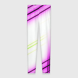Женские легинсы Green white pink line