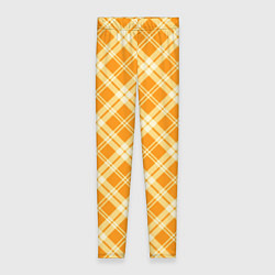 Леггинсы женские Жёлтый крупная клетка, цвет: 3D-принт