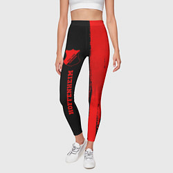 Леггинсы женские Hoffenheim - red gradient по-вертикали, цвет: 3D-принт — фото 2