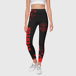 Леггинсы женские Everton - red gradient вертикально, цвет: 3D-принт — фото 2