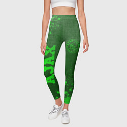 Леггинсы женские Ajax - green gradient вертикально, цвет: 3D-принт — фото 2