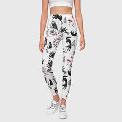 Леггинсы женские Русские сказки, цвет: 3D-принт — фото 2