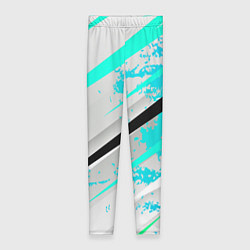 Леггинсы женские Color white light blue, цвет: 3D-принт