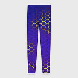 Леггинсы женские Неоновые соты броня, цвет: 3D-принт