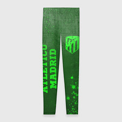 Леггинсы женские Atletico Madrid - green gradient вертикально, цвет: 3D-принт