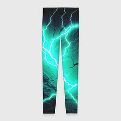 Леггинсы женские Color light blue black, цвет: 3D-принт