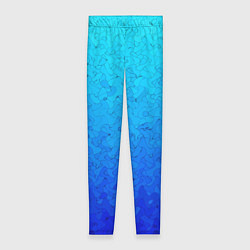 Леггинсы женские Голубой в синеву с узором, цвет: 3D-принт