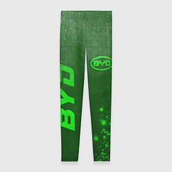 Леггинсы женские BYD - green gradient вертикально, цвет: 3D-принт