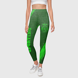 Леггинсы женские Sporting - green gradient вертикально, цвет: 3D-принт — фото 2