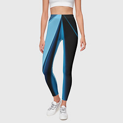 Леггинсы женские Black blue, цвет: 3D-принт — фото 2