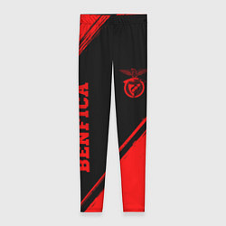 Леггинсы женские Benfica - red gradient вертикально, цвет: 3D-принт