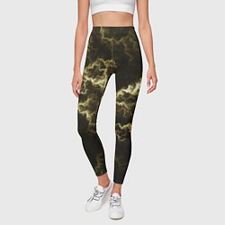 Леггинсы женские Lightning yellow, цвет: 3D-принт — фото 2