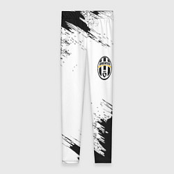 Леггинсы женские Juventus штрихи красок, цвет: 3D-принт