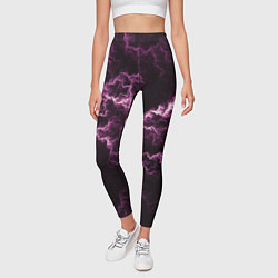 Леггинсы женские Lightning pink glow, цвет: 3D-принт — фото 2