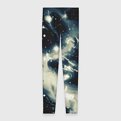 Леггинсы женские Космический абстрактный чёрно-синий, цвет: 3D-принт