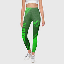 Леггинсы женские Borussia - green gradient вертикально, цвет: 3D-принт — фото 2