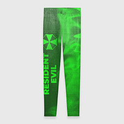 Леггинсы женские Resident Evil - green gradient по-вертикали, цвет: 3D-принт