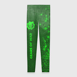 Леггинсы женские Gears of War - green gradient по-вертикали, цвет: 3D-принт