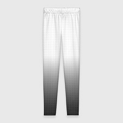 Леггинсы женские Из белого в чёрный градиент с точками, цвет: 3D-принт
