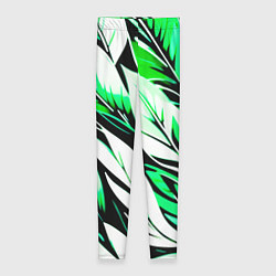 Женские легинсы Крупные листья абстракция