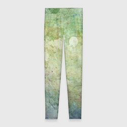 Леггинсы женские Абстракция - faded spots on a green background, цвет: 3D-принт