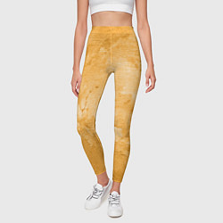 Леггинсы женские Абстракция - bright yellow, цвет: 3D-принт — фото 2