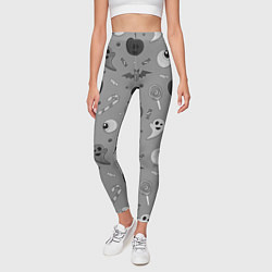 Леггинсы женские Halloween grey, цвет: 3D-принт — фото 2