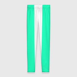 Женские легинсы Color turquoise white line
