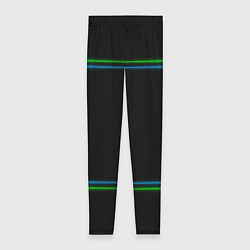Женские легинсы Neon green light blue