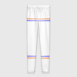 Леггинсы женские Neon white orange light blue, цвет: 3D-принт