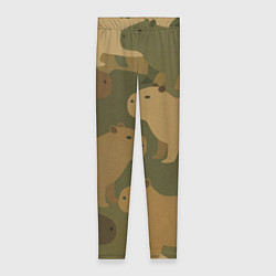 Женские легинсы Капибара - камуфляж