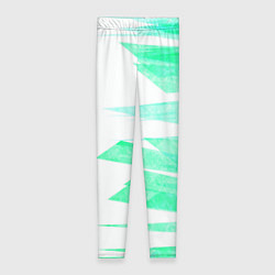 Женские легинсы Color white light blue strip