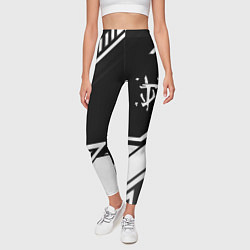 Леггинсы женские Doom geometry black, цвет: 3D-принт — фото 2