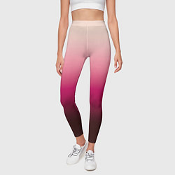 Леггинсы женские Градиент transcendent pink омбре, цвет: 3D-принт — фото 2