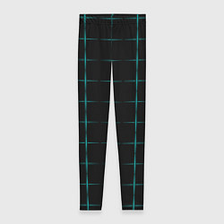 Леггинсы женские Color black blue crosses, цвет: 3D-принт