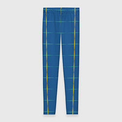 Леггинсы женские Color blue yellow cross, цвет: 3D-принт